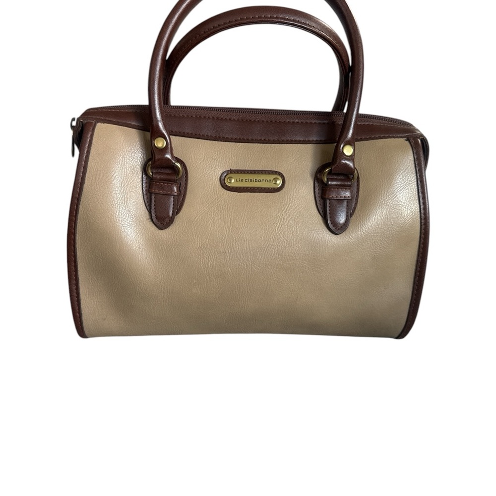 Liz Claiborne Vintage Tan and Brown Handbag